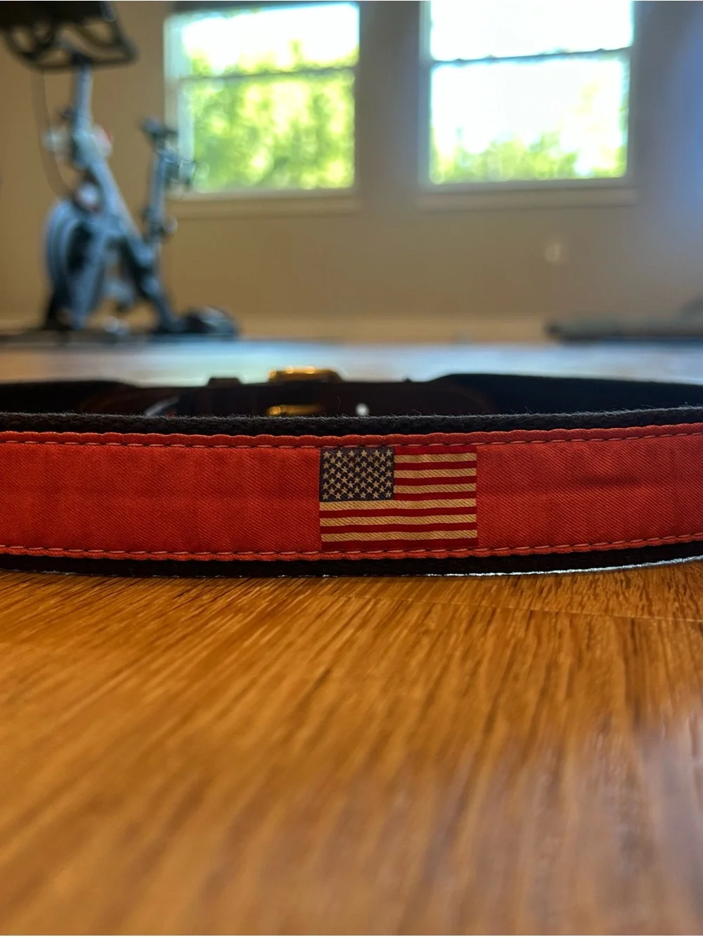 Kids Vineyard Vines Pink Belt with American Flag Embroidery - Picture 3 of 6